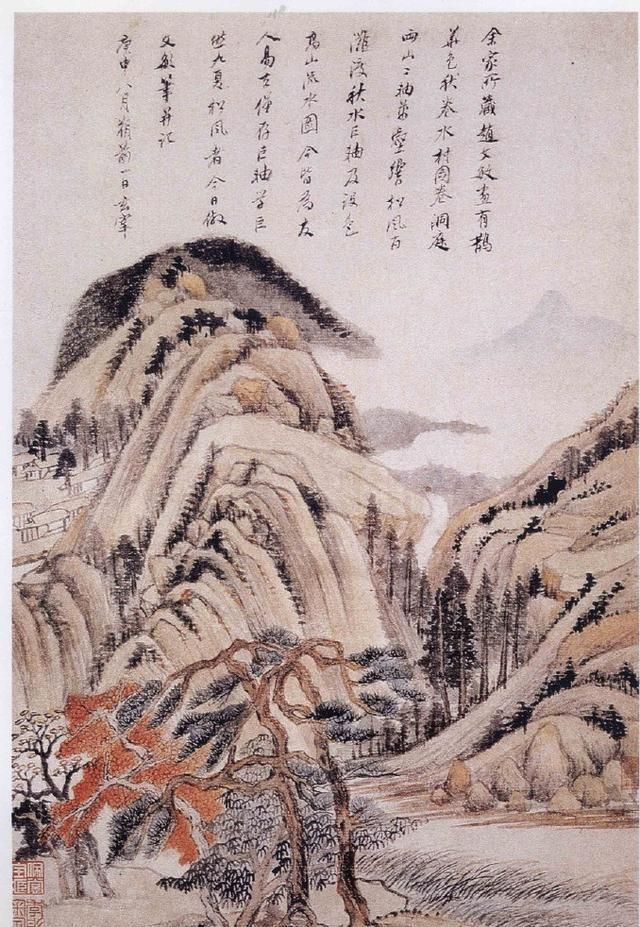 精品|董其昌价值8000万的秋景图，66岁所创精品，绘画幽奇布局巧妙