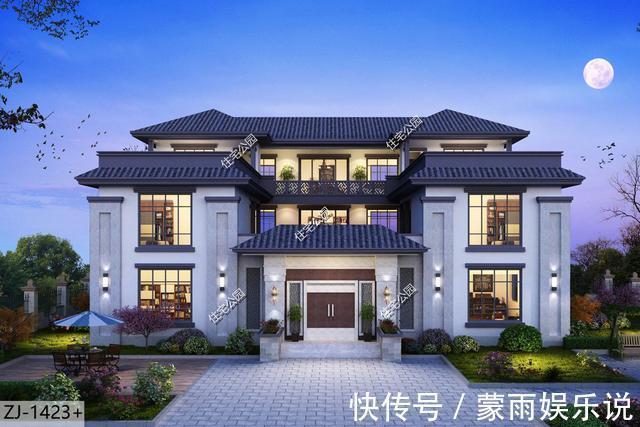 电梯|农村建中式，这样设计怎么样？电梯、独立厨房、大套卧全有了