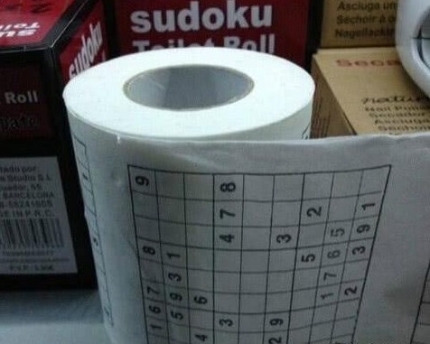 |搞笑图片幽默段子哈哈,上厕所不无聊了,可以做数独打发时间
