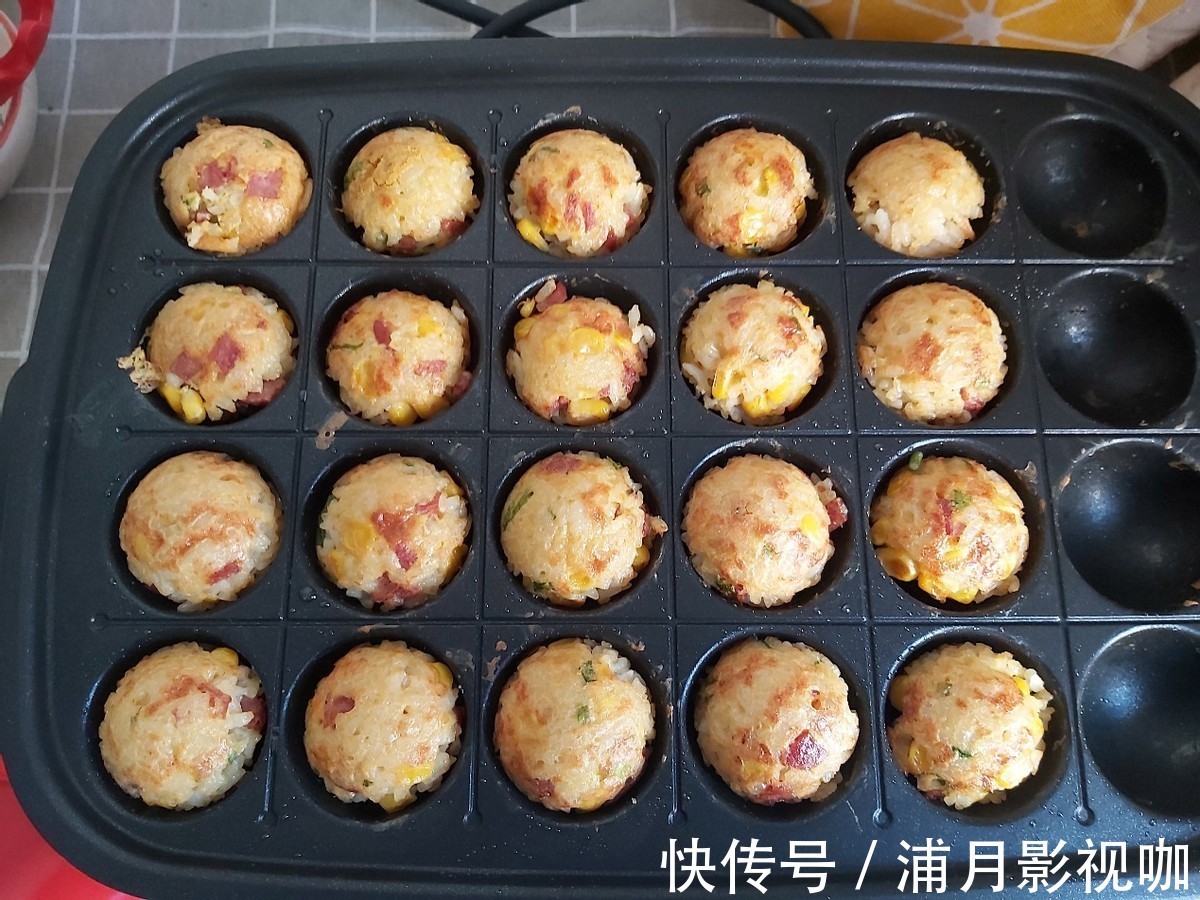 吃法|米饭新吃法，搭配各种食材，煎成美味的丸子，大人小孩都爱吃