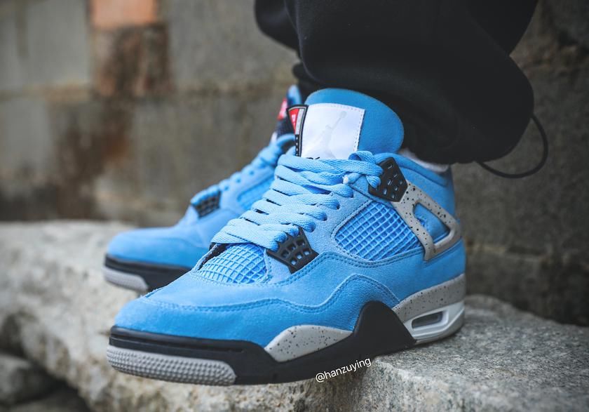 今年三月发售！Air Jordan 4 “University Blue” 上脚绝美！