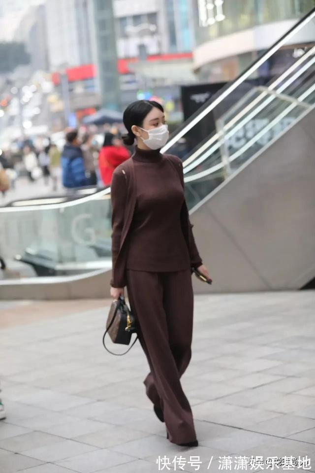 咖啡|咖啡色针织品配上咖啡直筒裤,做最端庄贤淑的素人女子!