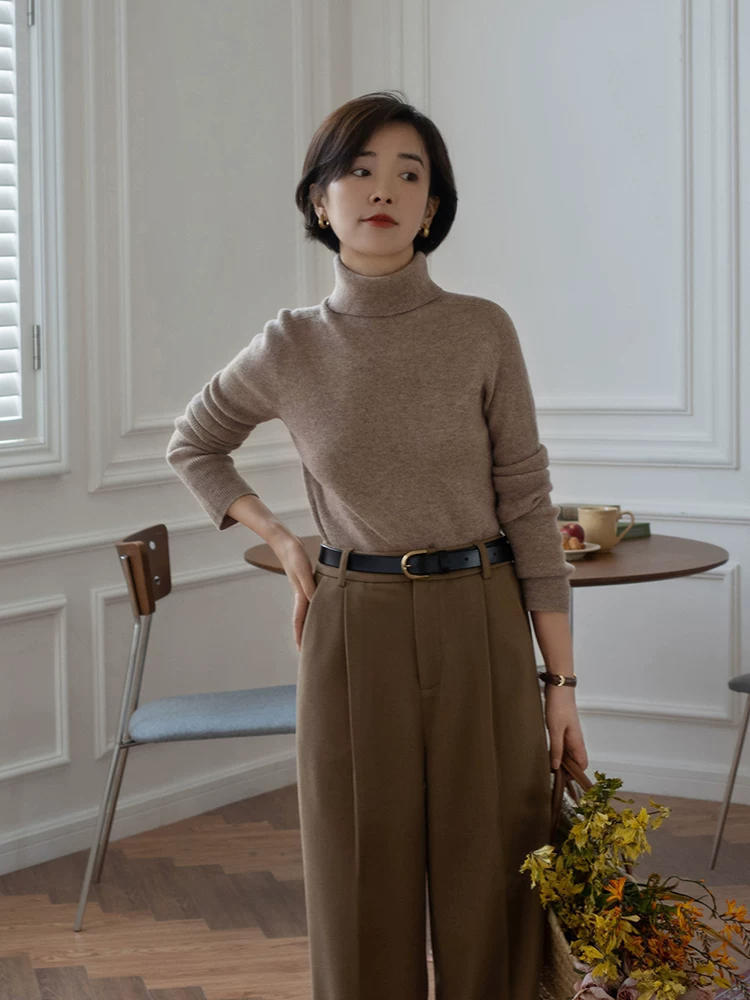 搭配|女人年过40更要注重保暖,来试试这些高领衫搭配,保暖时髦显气质