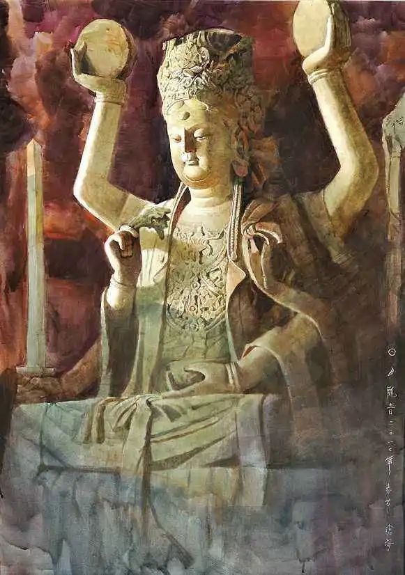 万佛神秘灵性|美到极致的水彩佛像,我第一个服了!