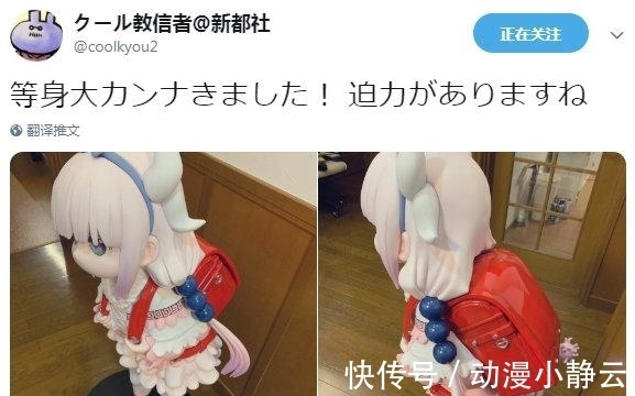 京都动画|等身龙娘康娜登场,脸也太大了,网友:告诉我价格让我死心!