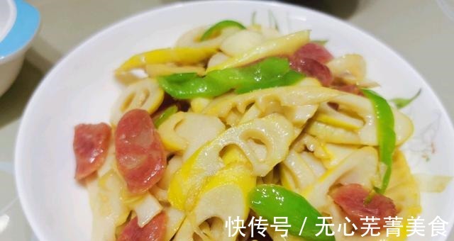 蘑菇|清淡可口的冬笋蘑菇炒火腿，制作简单，是你夏季不容错过的美食！