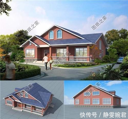 占地|乡下一层半房子设计图,经济实惠还美观,让您建房不用愁