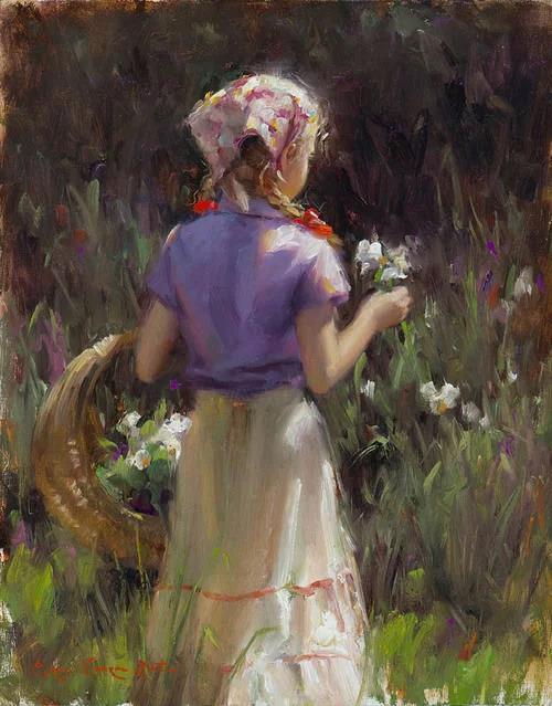 美少女!从小就渴望成为一个艺术家!美国画家笔下美少女油画欣赏