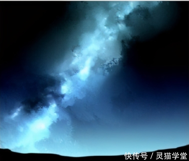 新手|板绘新手怎么画银河?简单粗暴银河画法教程!有手就会系列!