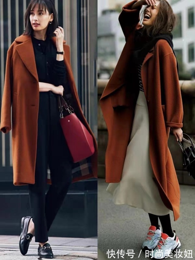大衣|中年女人“咖色大衣”怎么穿更高级,跟着日杂学,提升气质又优雅