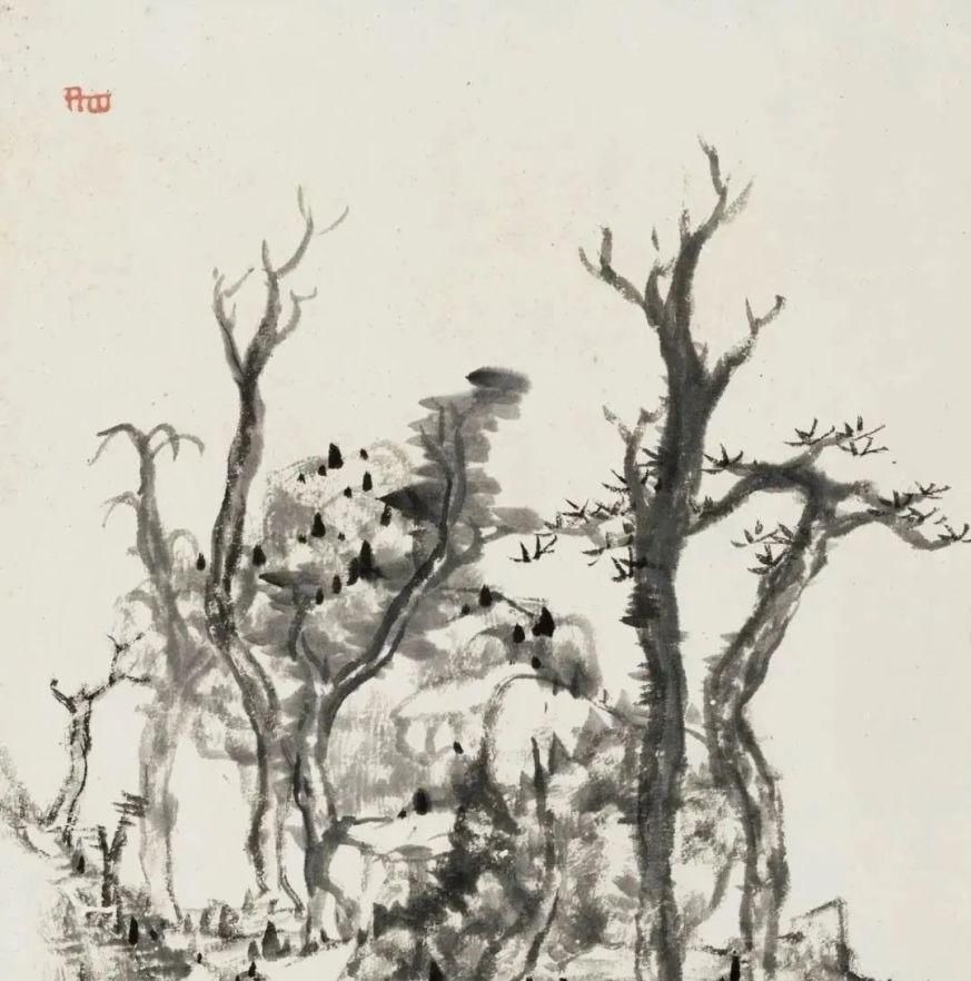 山水@这套册页当不仅仅有山水也有花鸟,就是没有的是大红大绿的色彩