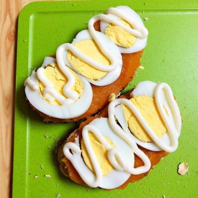 黑麦面包|#丘比三明治#健康减脂-鸡蛋南瓜三明治