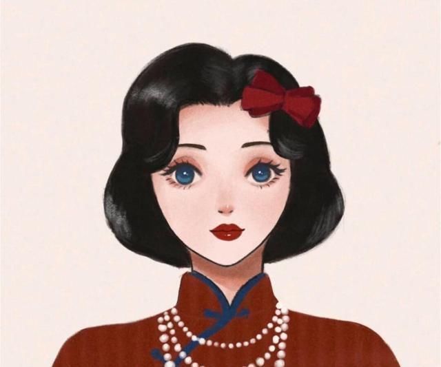 证件照|迪士尼公主的民国风证件照,艾莎表情太可爱,花木兰的旗袍最亮眼