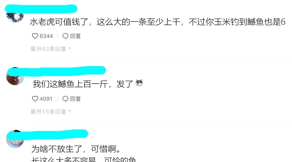 误伤？湖北男子钓草鱼却意外钓起59斤水老虎，男子：溜得腿都软了