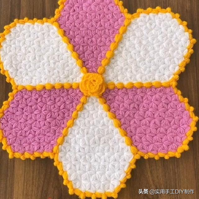 新手#「针织作品」32款只用到一种针法织出来的美垫子,新手留存备用