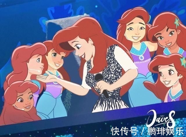 小美人鱼|水彩手绘风的迪士尼公主,艾莎美得很冷艳,花木兰国风韵味很漂亮