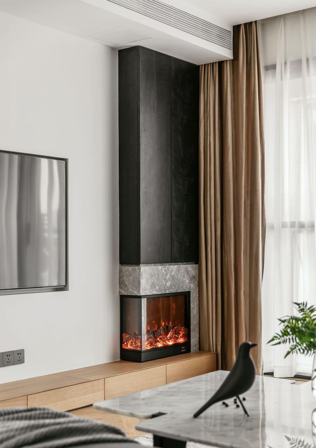 灰色|200平的简约风复式,用黑白的素雅和实木的温润,塑造最真实的家