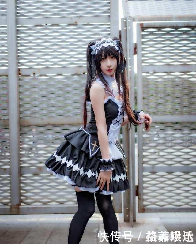女仆|时崎狂三的cosplay,配“黑丝”女仆装的狂三只让人想把她抱回家