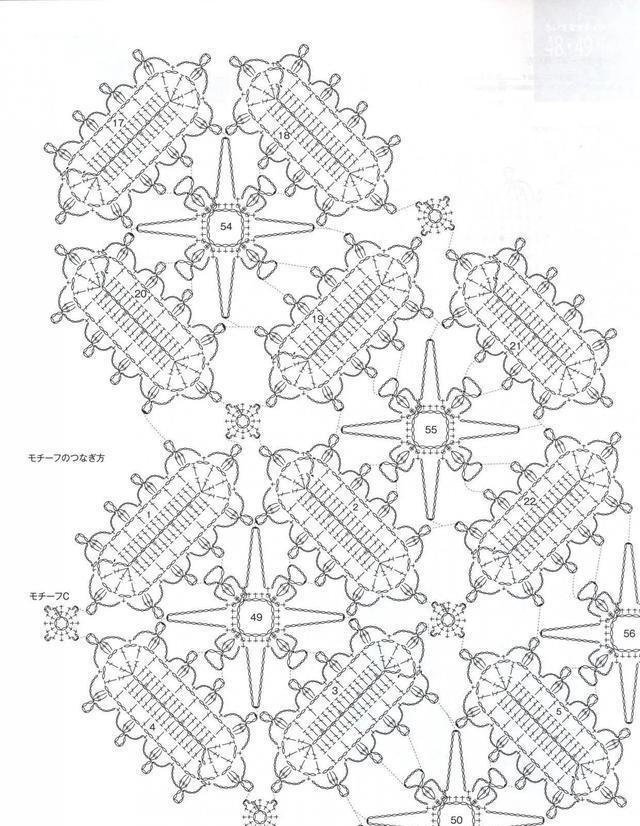 图解|毛线球日文原版蕾丝披肩图解
