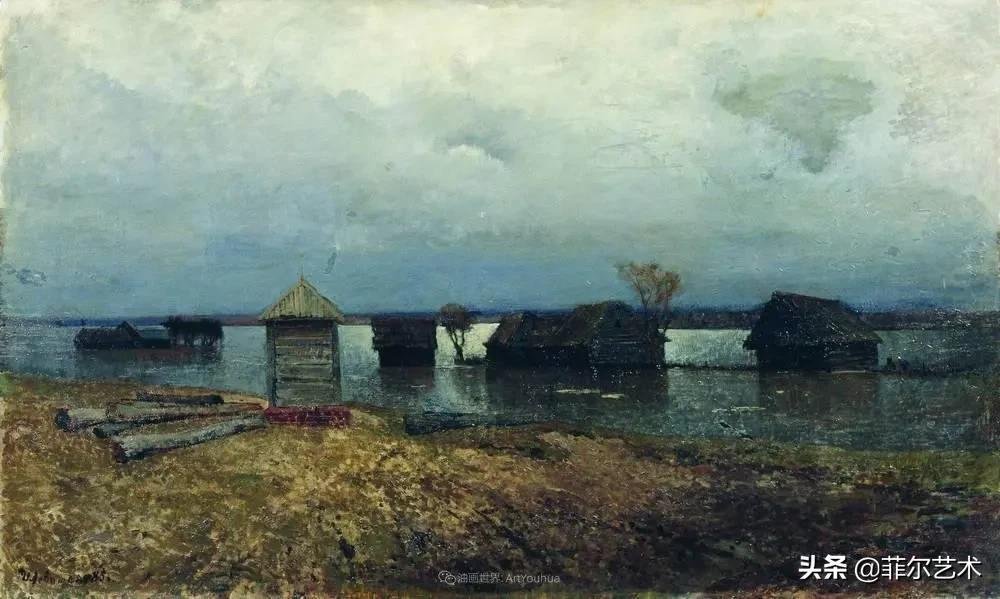 大自然!艾萨克·伊里奇·列维坦油画作品用笔洗练,情感充沛,极富诗意