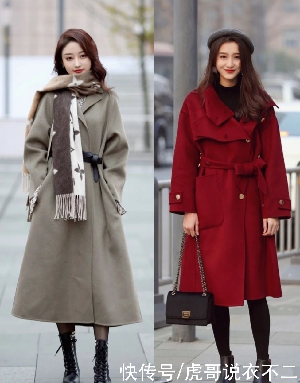 论“大衣”穿搭，还是国内街拍最好看，个个都是优雅精致的时髦精