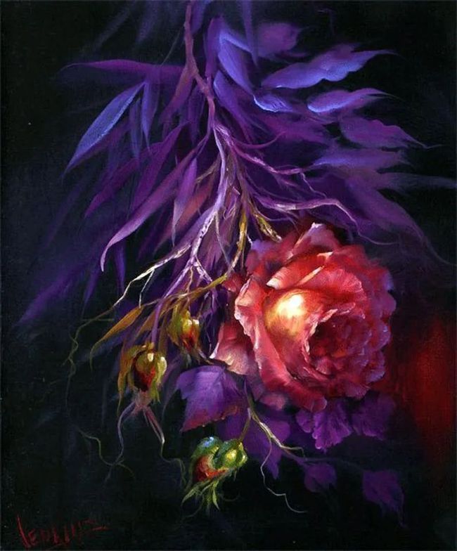 加里$这对老夫妇教授绘画40多年,画的花也太漂亮了!