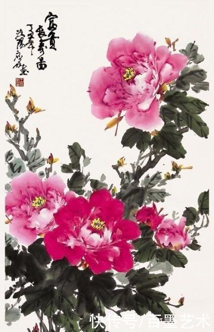 小写意|唯有牡丹真国色!小写意牡丹画150幅,美醉了