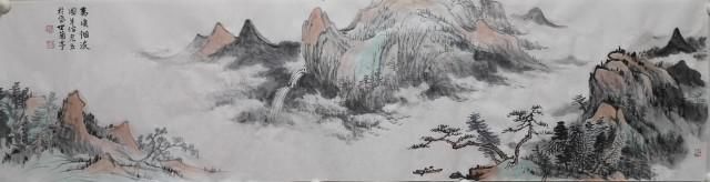  山水画|化纹学社著名山水画家杨振军