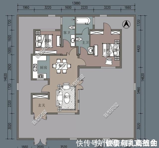 户型|农村养老房还是一层好，强烈推荐第3套17万建好，确定不动心！