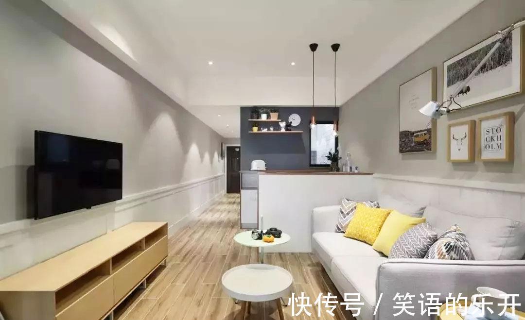 窗户|40㎡长条型公寓,只有一个窗户采光,也能设计的如此明亮!