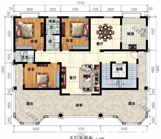 豪宅|两栋建在农村的多层豪宅，都带电梯设计，每层一户均有厨房