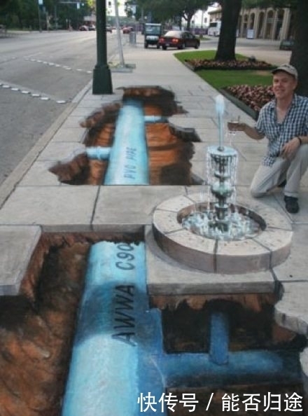 粉笔|这十张街头3D粉笔艺术画,让你大开眼界!