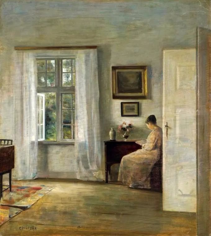 画家|读书的女人最美丽，那一刻全世界都安静了