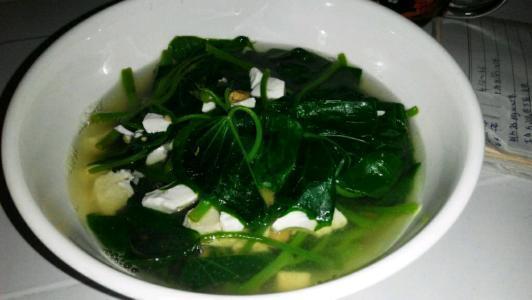 植物蛋白|红薯叶含胡萝卜素,比胡萝卜还高搭配豆腐一起做汤,更有营养