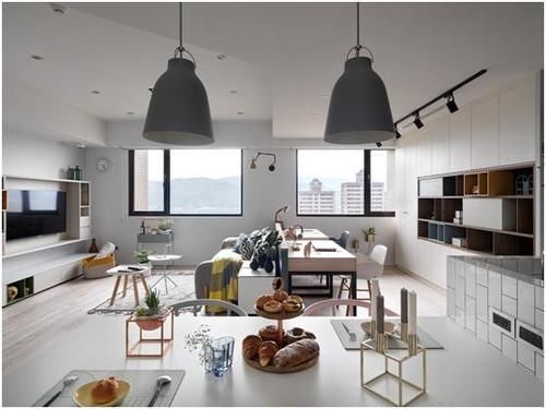 主卧|这套88平小户型北欧风,全开放式就算了,书房竟然在厨房旁边!