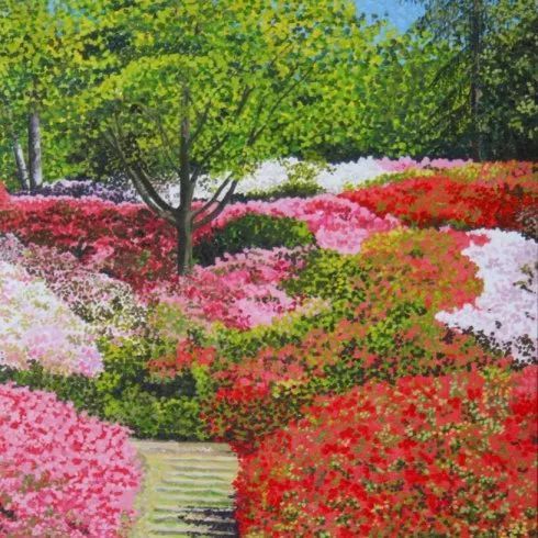 l她的画只用点,点了11年,点出了美到窒息的花园!