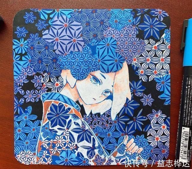 插画$哇马克笔画出水彩般效果,装饰感太强了,简单又漂亮,收藏