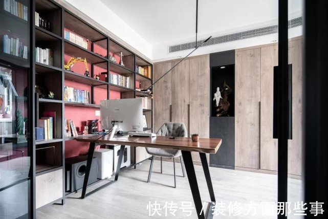 书房|144平中式现代风三居室简单呈现细腻，朴实打造优雅