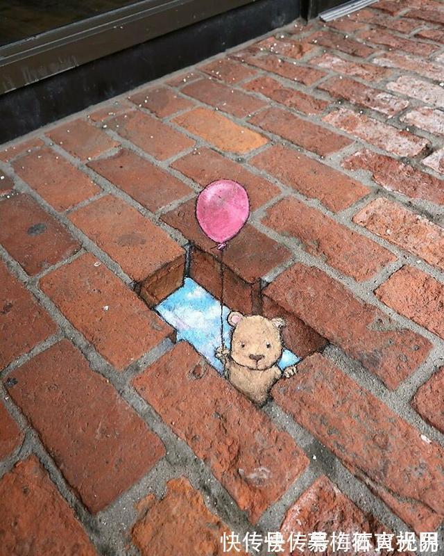 密歇根州!他用粉笔在街边“乱涂乱画”,吸引了百万粉丝,网友:能多来点吗