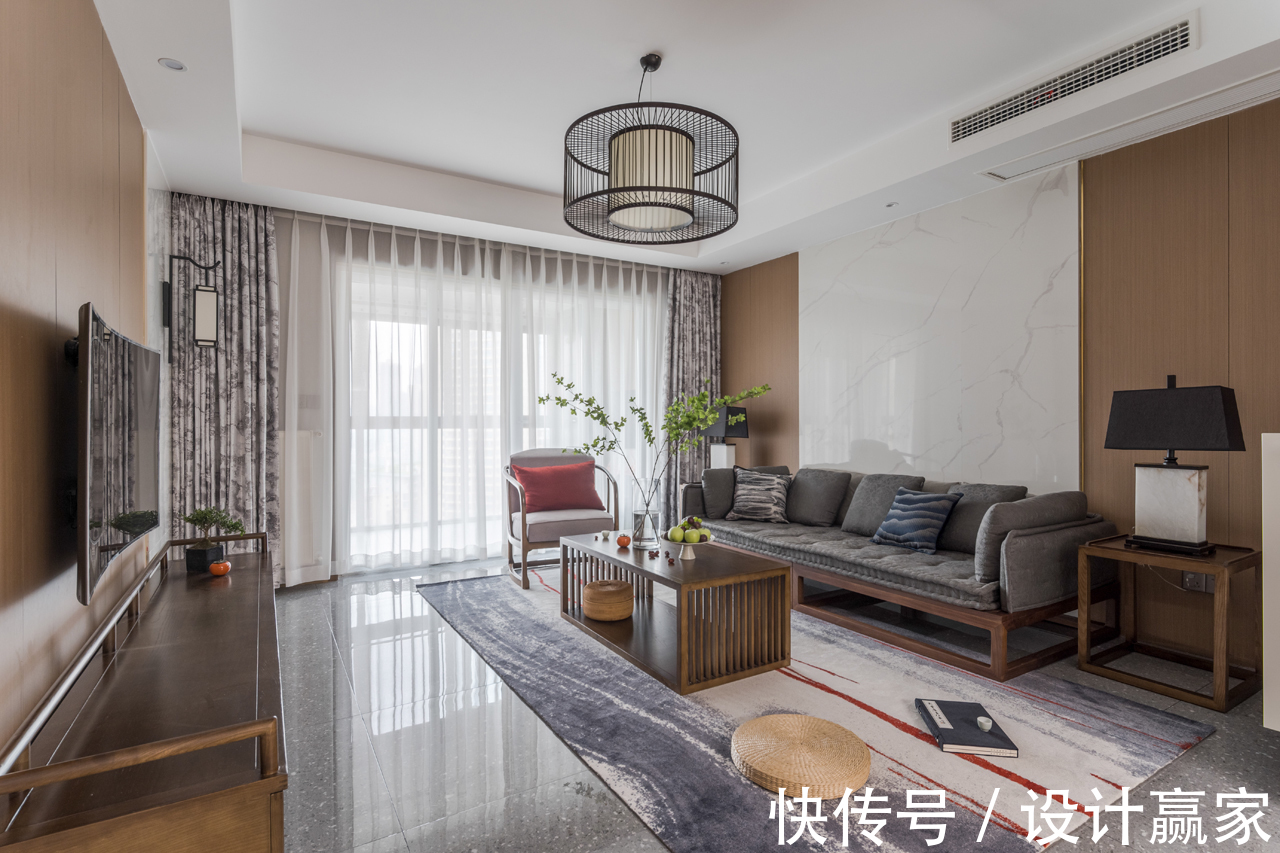 业主|有一种美叫新中式,这套143㎡大平层,透出原木质感,古韵气质