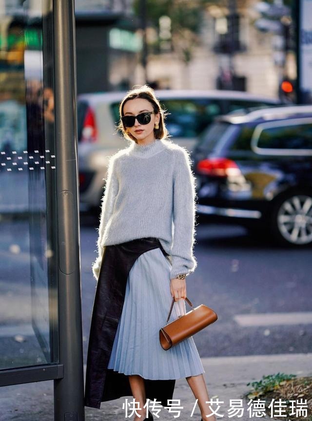 洋气|今秋火了一种穿法,叫“毛衣+半身裙”,青春又洋气,时髦一整季