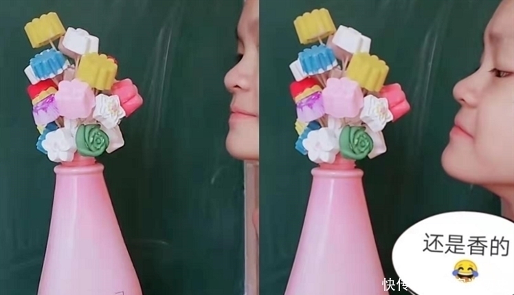海豚|粉笔能做成啥样？海豚可以，花朵可以，看到最后：老师想哭了！