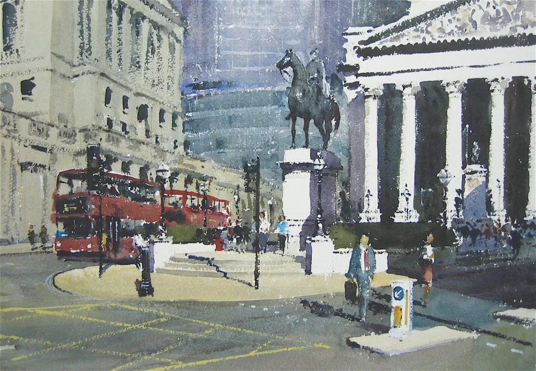 水彩画!印象主义水彩画:杰拉德·格林用光的氛围来赋予作品活力和生机