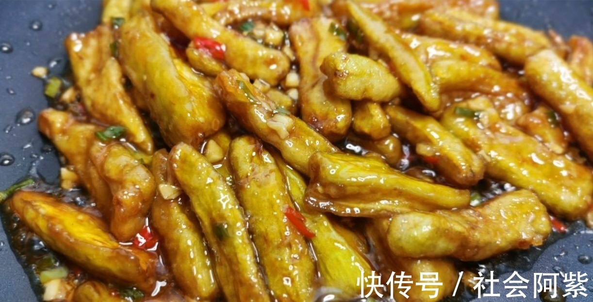 茄条|糖醋茄子好吃,2次放醋是关键,出锅喷儿香,真解馋