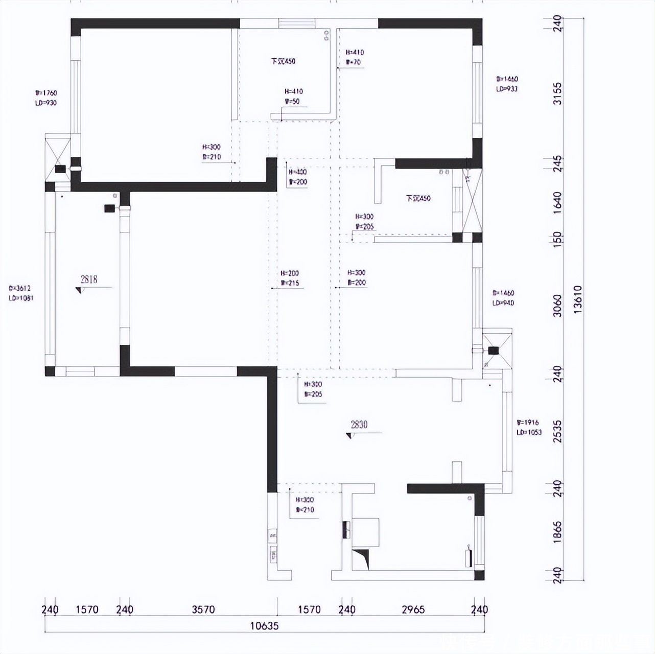 衣帽间|260平新中式四居室,化繁为简,在意境
