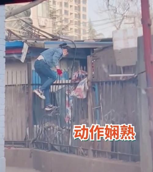 近道|为了让孩子“抄近道”上学,妈妈把儿子从带刺栏杆上“扔”过去!