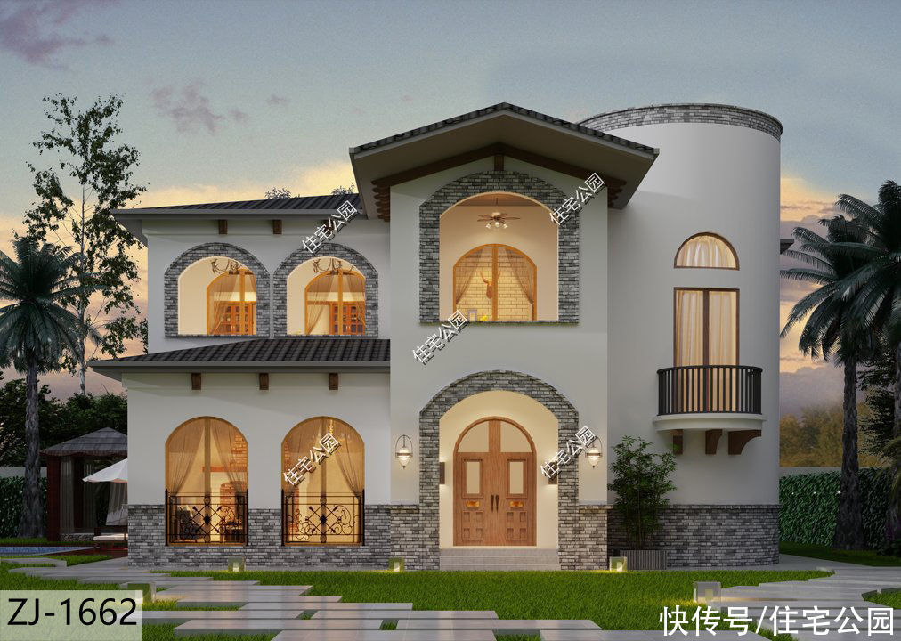 托斯卡纳|14×13米托斯卡纳住宅，外观都这么好看了，没想到室内更霸气