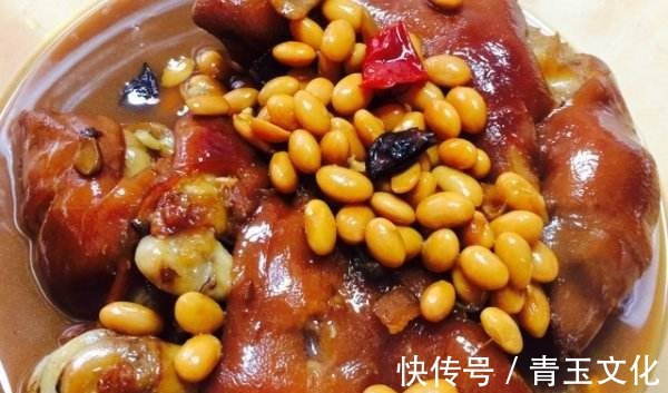 胶原蛋白|黄豆焖猪蹄，黄豆油糯鲜香，猪蹄富含胶原蛋白，美容养颜