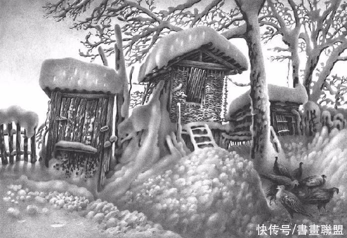 一支铅笔将雪画活的格鲁吉亚“雪魔”