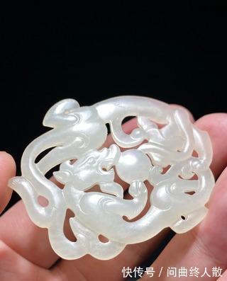 螭龙$清 和田玉籽料 白玉 螭龙 玉佩 挂件 把件